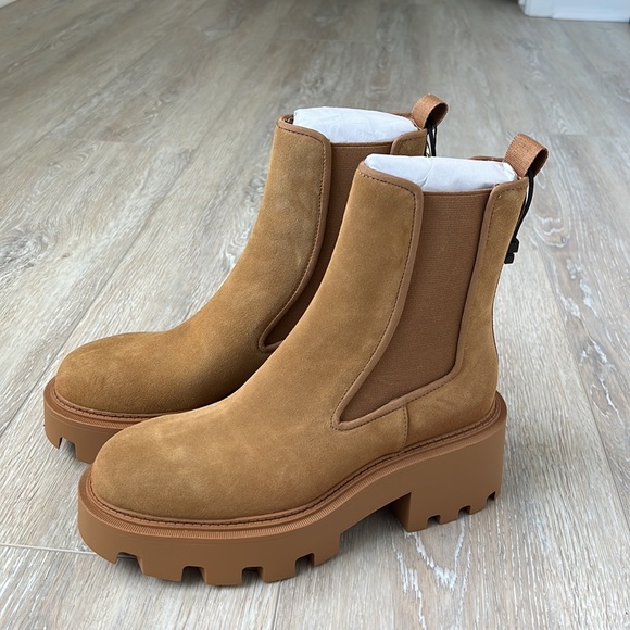 Zara Split Leather Lug Soled Ankle Boots - Picture 9 of 10